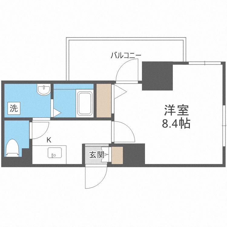 DIMUS新大阪(1K/13階)の間取り写真