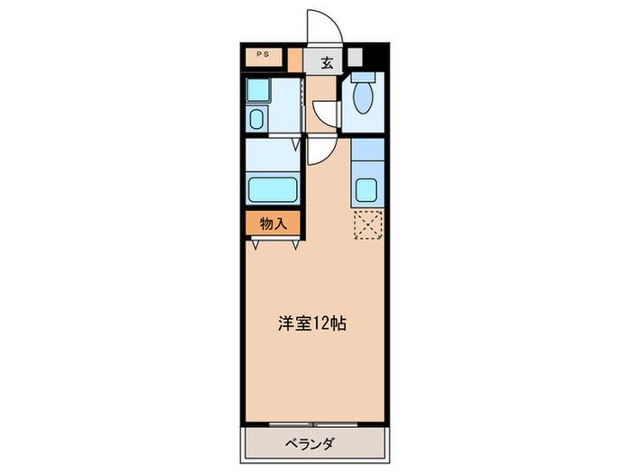 サンハイツ池田II(ワンルーム/2階)の間取り写真
