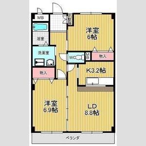 フォレスタ(2LDK/1階)の間取り写真