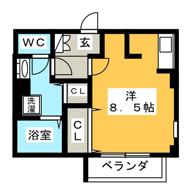 リバーサイドテラス青砥(ワンルーム/3階)の間取り写真