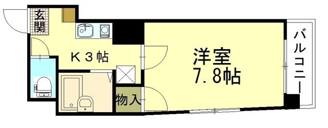 パルコーポ大須(1K/2階)の間取り写真