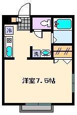 ベルコンフォート(1K/2階)の間取り写真