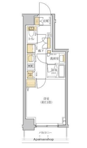 グレーシアフィット羽沢横浜国大(1K/1階)の間取り写真