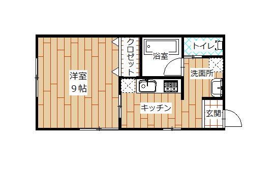 麦ひとつぶ荘(1K/2階)の間取り写真