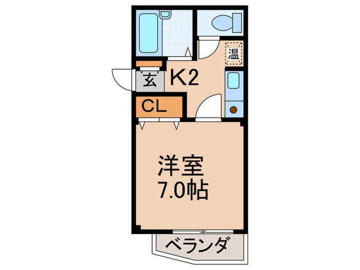 メゾンコーヨー岸里(1K/1階)の間取り写真