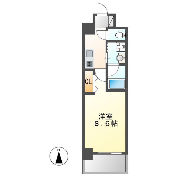 PURE RESIDENCE 名駅南(1K/11階)の間取り写真
