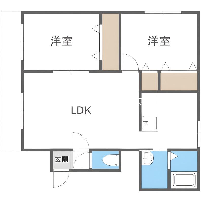FINE6・8(2LDK/4階)の間取り写真