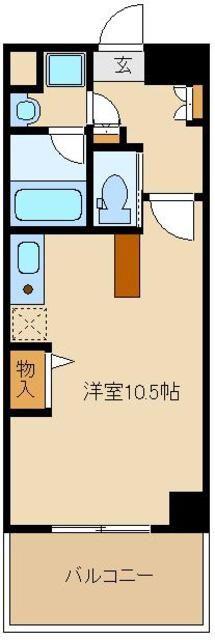 サンマリー鶴瀬(1K/4階)の間取り写真