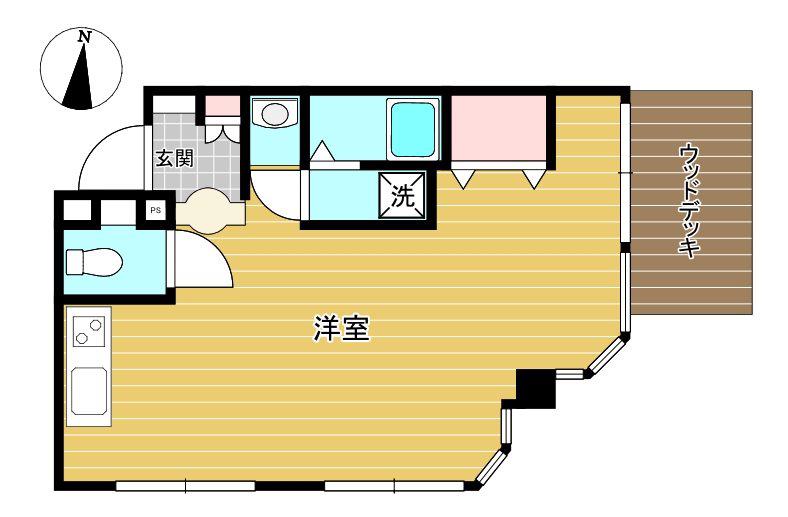 坂口小岩ビル(ワンルーム/1階)の間取り写真