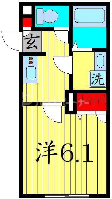 アジュール池袋本町(1K/2階)の間取り写真