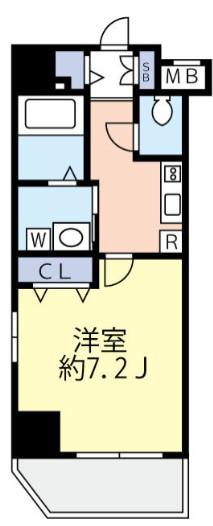 グランヴァン王子駅前(1K/8階)の間取り写真