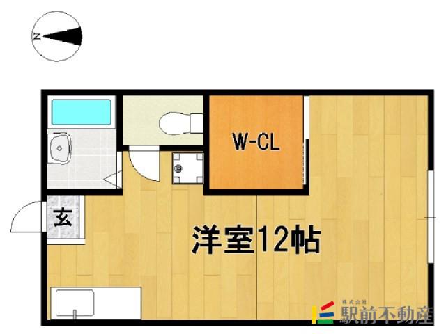 トラッドグリーン(ワンルーム/2階)の間取り写真
