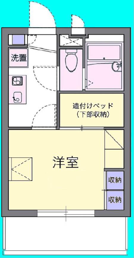 MERVEILLE(1K/1階)の間取り写真