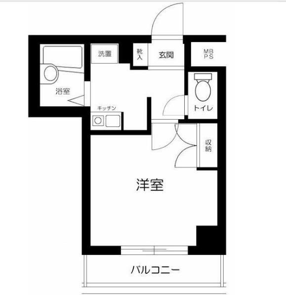 サンテミリオン芦花公園(1K/2階)の間取り写真
