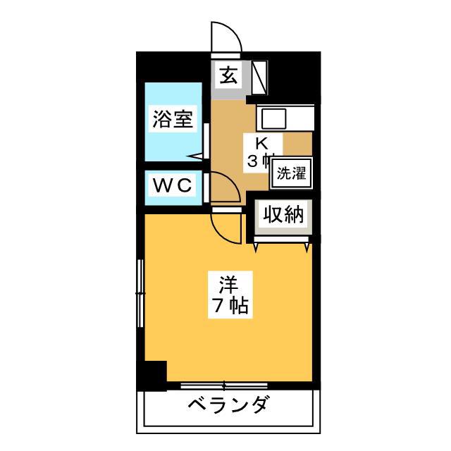 I・STACK(1K/1階)の間取り写真