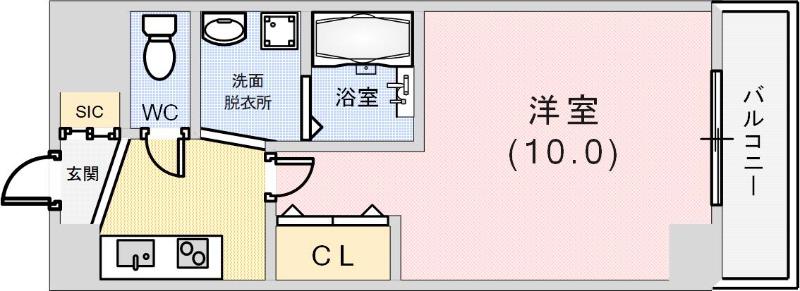 リアライズ神戸サウス(1K/1階)の間取り写真