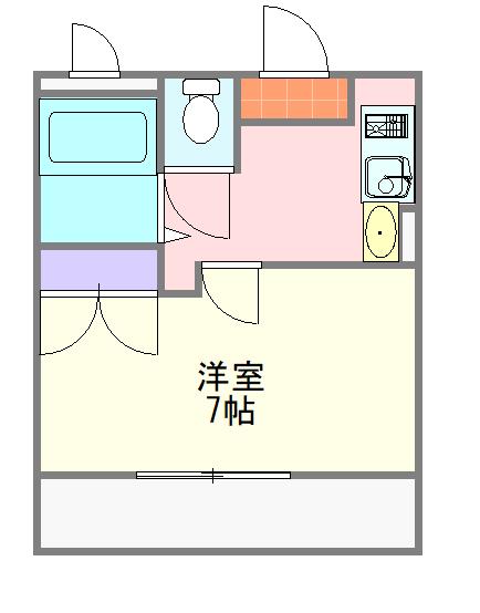 アートヒルズ(1K/2階)の間取り写真