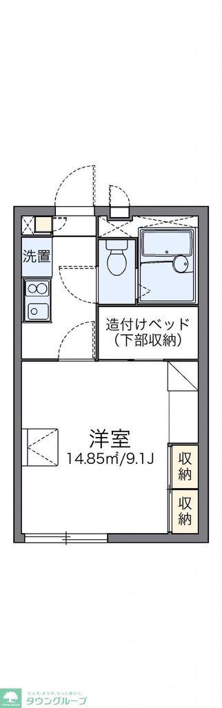 レオパレス古市場2(1K/1階)の間取り写真