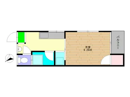 近藤ビル(1K/3階)の間取り写真