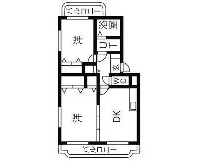 ユーミーリオプレットIII(2LDK/1階)の間取り写真