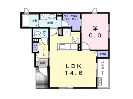 メゾンエインシェント(1LDK/1階)の間取り写真