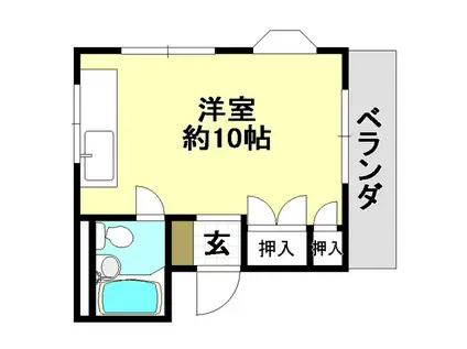 メゾン・デュ・IJC-I(ワンルーム/2階)の間取り写真