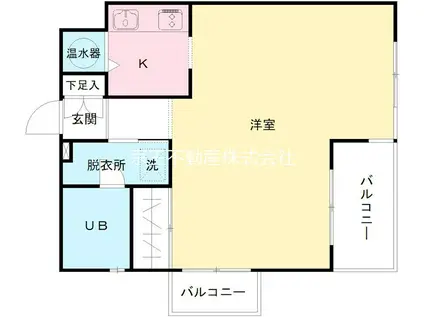 エミネンス富紀(ワンルーム/1階)の間取り写真