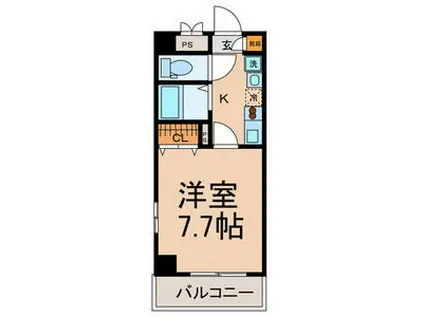 BELLE VIVRE新栄(1K/7階)の間取り写真