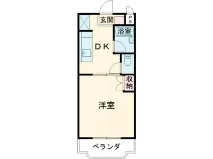 カーサカジマI(1DK/4階)の間取り写真