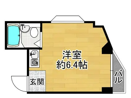 ハマンション枚方元町(ワンルーム/4階)の間取り写真