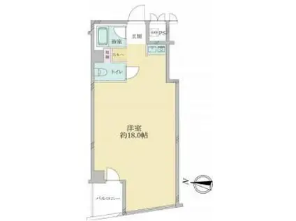 ベイステージ元町(ワンルーム/3階)の間取り写真