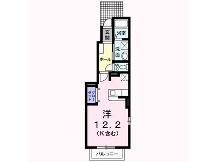 エスポワール AYA I(ワンルーム/1階)の間取り写真