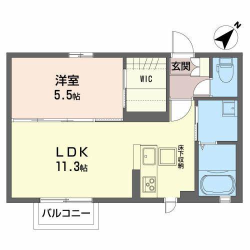 シャーメゾン ソレイユ(1LDK/1階)の間取り写真