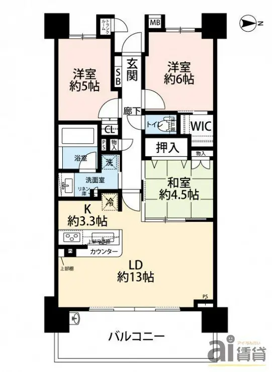 ルネサンスシティ川越 9階階 間取り