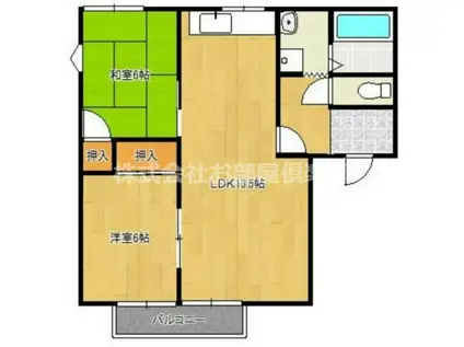 フレグランス南町A(2LDK/2階)の間取り写真