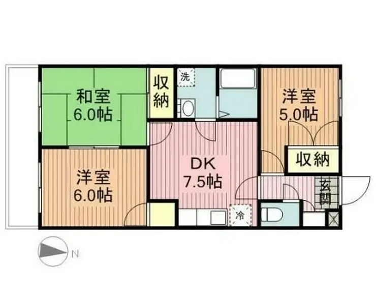 ロイヤルストーク国分寺 3階階 間取り
