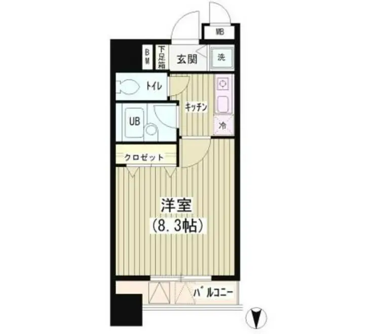 アクアコート 9階階 間取り