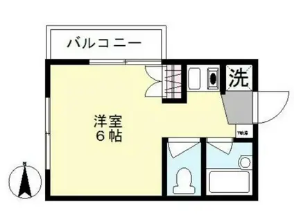 クラブアン(ワンルーム/2階)の間取り写真