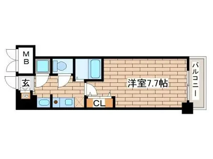 STATIONCOURT ノース(1K/4階)の間取り写真