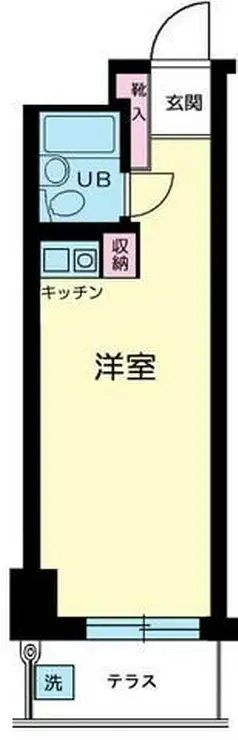 スカイコート市ヶ谷 1階階 間取り