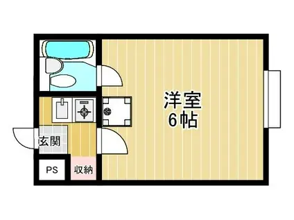ロイヤル高田(1K/2階)の間取り写真