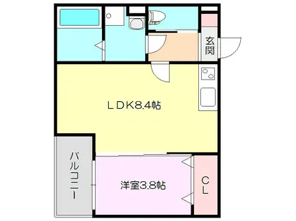プルミエール瑞光(1LDK/3階)の間取り写真