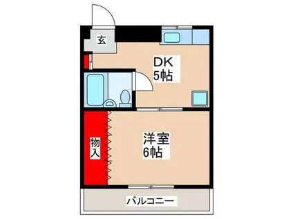 第三イチバンハイツ(1DK/4階)の間取り写真