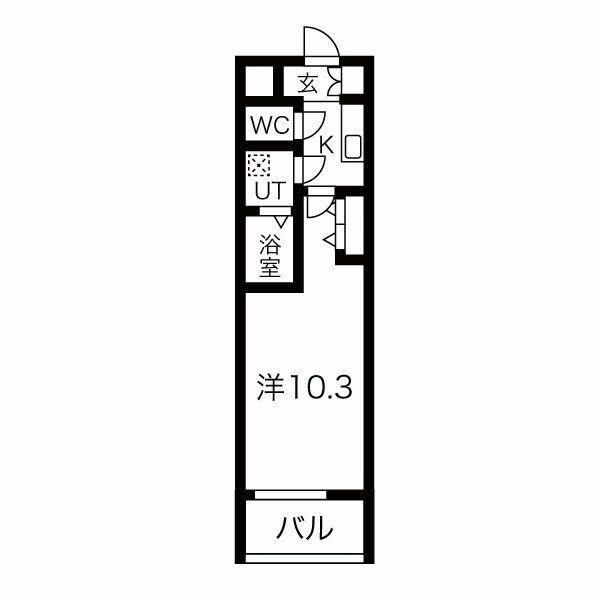 THE MUSIC COURT(1K/7階)の間取り写真