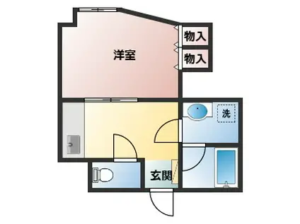 タカマサビル(1K/3階)の間取り写真