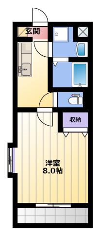 NAVONA(1K/2階)の間取り写真