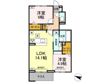 LEMONNIE(2LDK/1階)の間取り写真