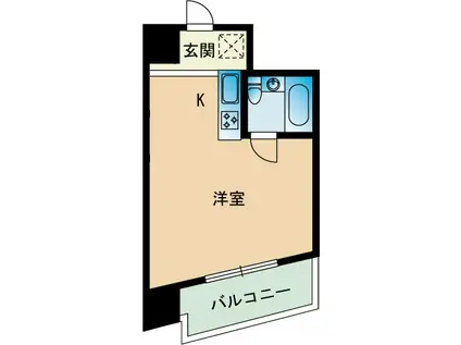 マーブル住吉(ワンルーム/1階)の間取り写真