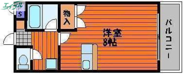 セントフォレスト北長瀬(1K/5階)の間取り写真