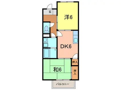 SURPLUS K&K(2DK/2階)の間取り写真